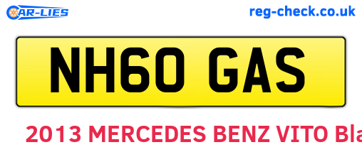 NH60GAS are the vehicle registration plates.