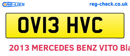 OV13HVC are the vehicle registration plates.