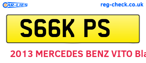 S66KPS are the vehicle registration plates.