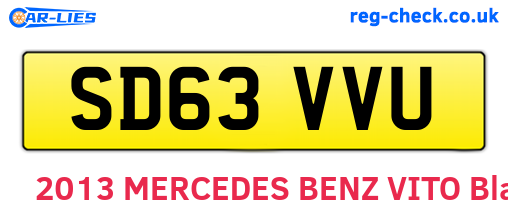 SD63VVU are the vehicle registration plates.