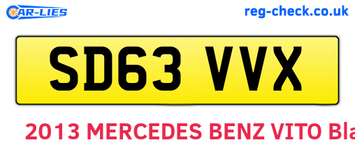 SD63VVX are the vehicle registration plates.