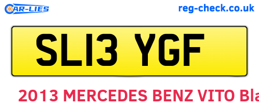 SL13YGF are the vehicle registration plates.