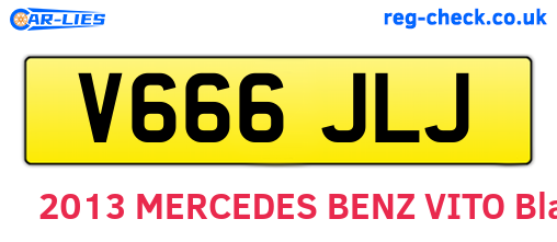 V666JLJ are the vehicle registration plates.