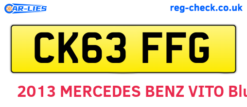 CK63FFG are the vehicle registration plates.