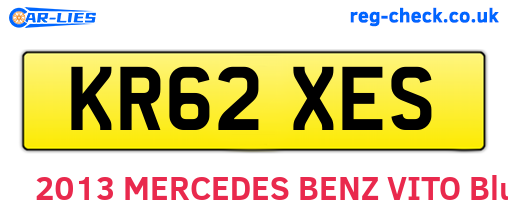 KR62XES are the vehicle registration plates.