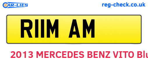 R11MAM are the vehicle registration plates.