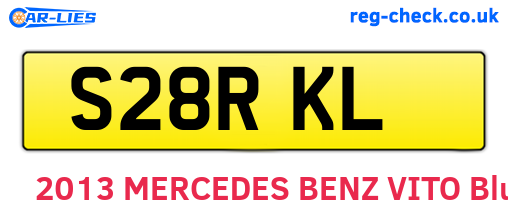 S28RKL are the vehicle registration plates.