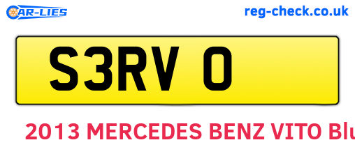 S3RVO are the vehicle registration plates.
