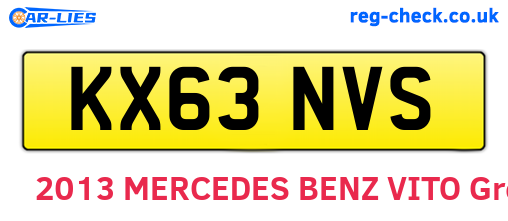 KX63NVS are the vehicle registration plates.
