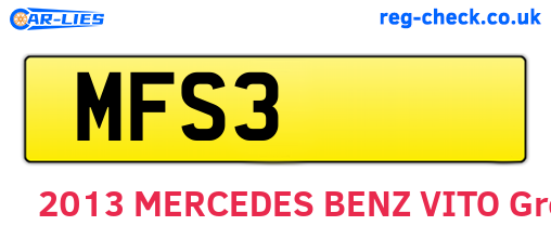 MFS3 are the vehicle registration plates.