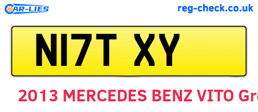 N17TXY are the vehicle registration plates.