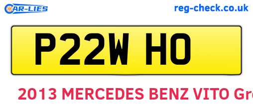 P22WHO are the vehicle registration plates.