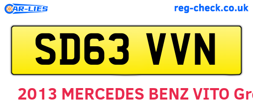 SD63VVN are the vehicle registration plates.