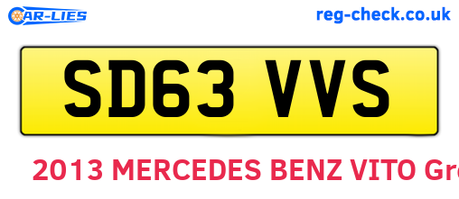 SD63VVS are the vehicle registration plates.