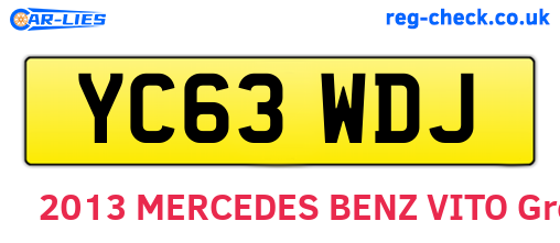 YC63WDJ are the vehicle registration plates.