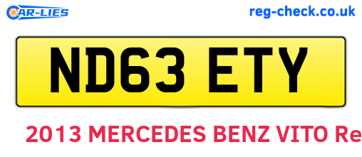 ND63ETY are the vehicle registration plates.