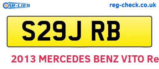 S29JRB are the vehicle registration plates.