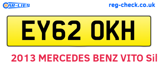EY62OKH are the vehicle registration plates.