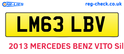 LM63LBV are the vehicle registration plates.