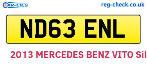 ND63ENL are the vehicle registration plates.