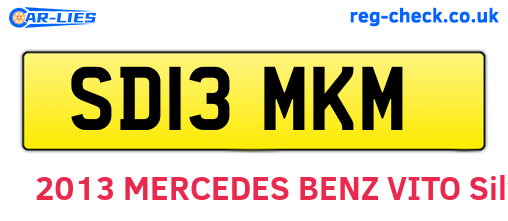 SD13MKM are the vehicle registration plates.