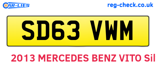 SD63VWM are the vehicle registration plates.