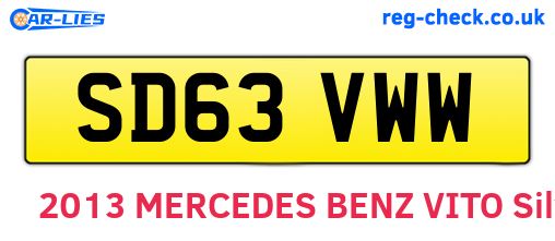 SD63VWW are the vehicle registration plates.