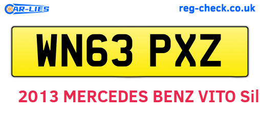 WN63PXZ are the vehicle registration plates.