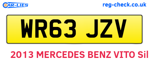 WR63JZV are the vehicle registration plates.