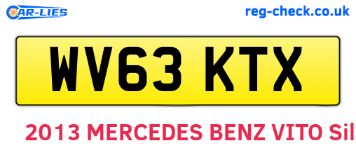 WV63KTX are the vehicle registration plates.