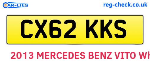 CX62KKS are the vehicle registration plates.