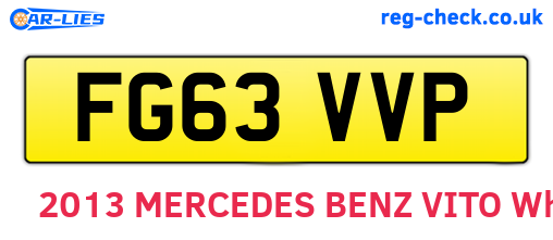 FG63VVP are the vehicle registration plates.