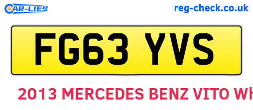 FG63YVS are the vehicle registration plates.