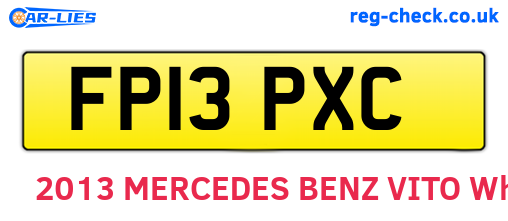FP13PXC are the vehicle registration plates.