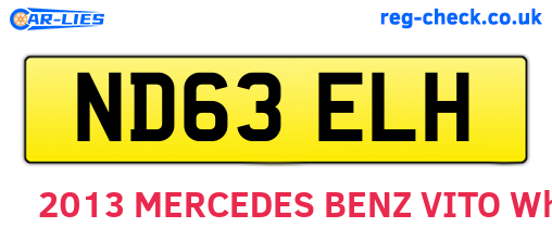 ND63ELH are the vehicle registration plates.