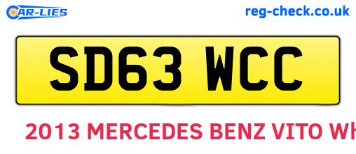 SD63WCC are the vehicle registration plates.