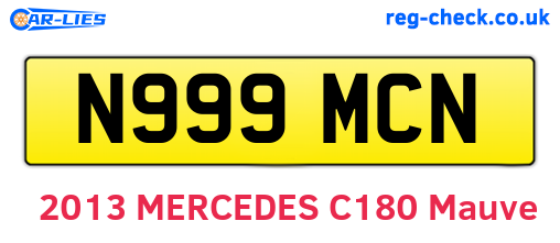N999MCN are the vehicle registration plates.