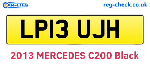LP13UJH are the vehicle registration plates.
