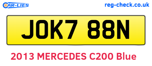 JOK788N are the vehicle registration plates.