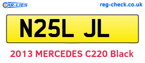 N25LJL are the vehicle registration plates.