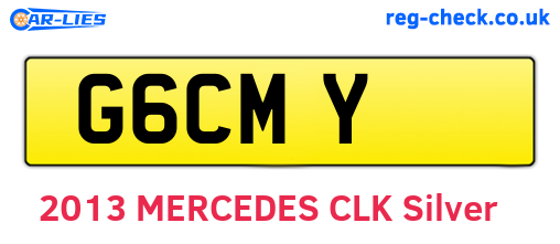 G6CMY are the vehicle registration plates.