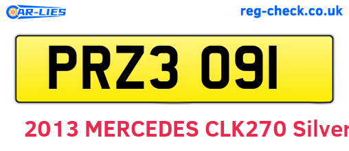 PRZ3091 are the vehicle registration plates.