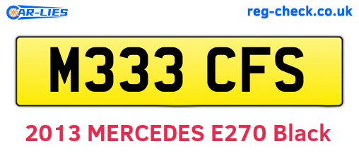 M333CFS are the vehicle registration plates.