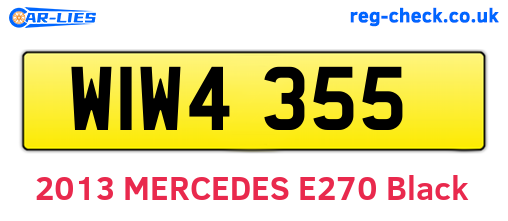 WIW4355 are the vehicle registration plates.