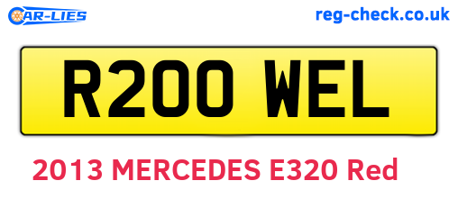 R200WEL are the vehicle registration plates.