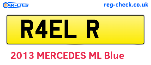 R4ELR are the vehicle registration plates.