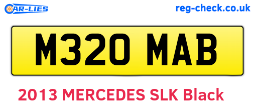 M320MAB are the vehicle registration plates.
