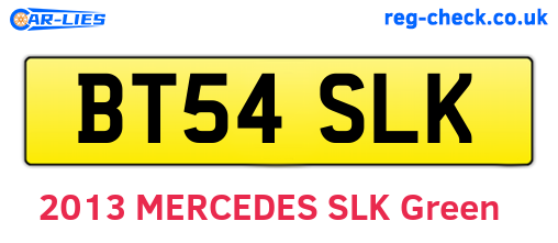 BT54SLK are the vehicle registration plates.