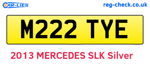 M222TYE are the vehicle registration plates.