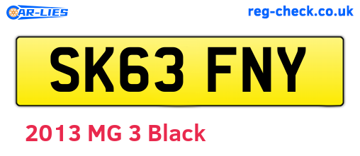 SK63FNY are the vehicle registration plates.